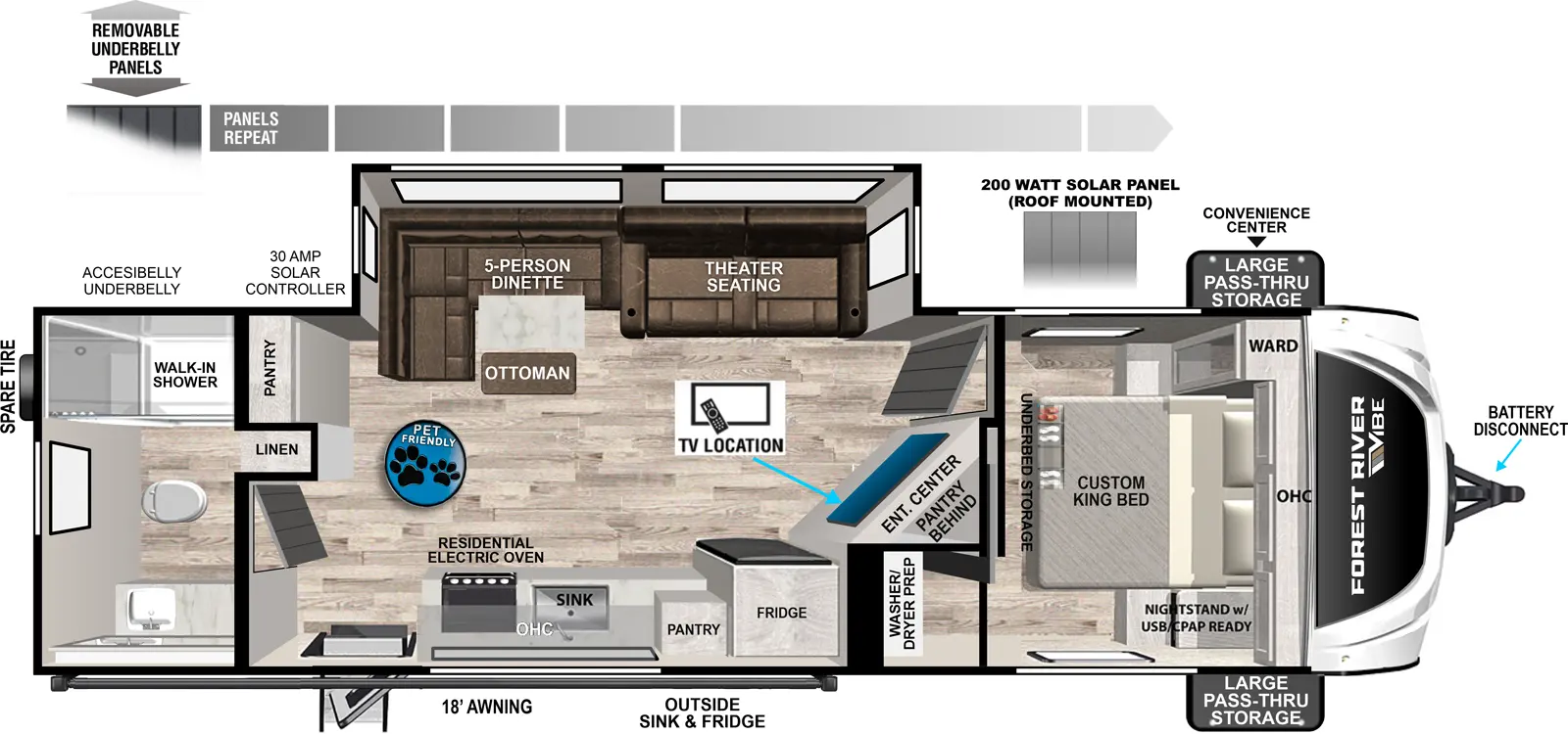 Vibe 2600RB Floorplan